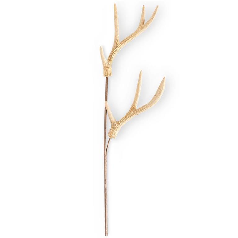 24" Light Brown Double Antler Stem