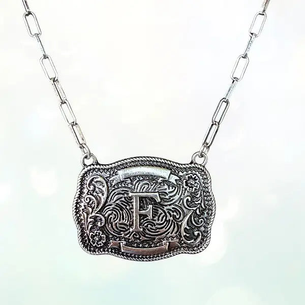 Buckle Initial Necklace