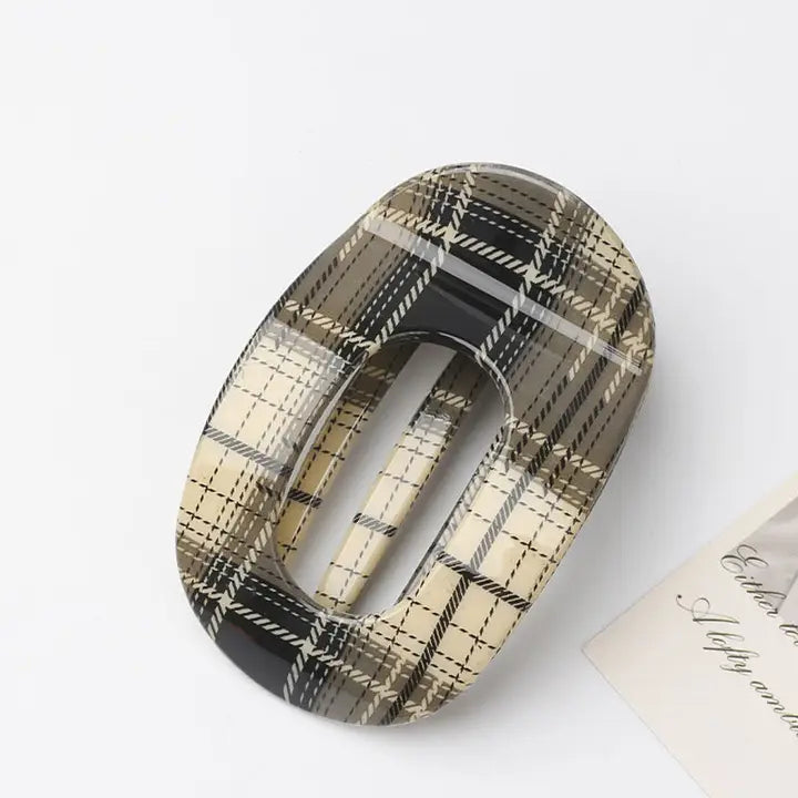 Plaid Flat Hair Claw