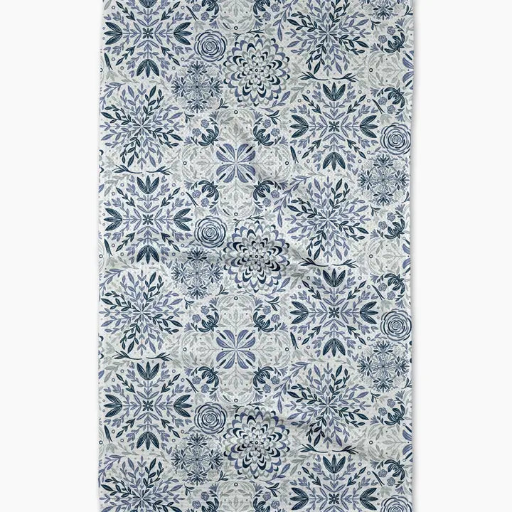Floral Medallions Geometry Tea Towel