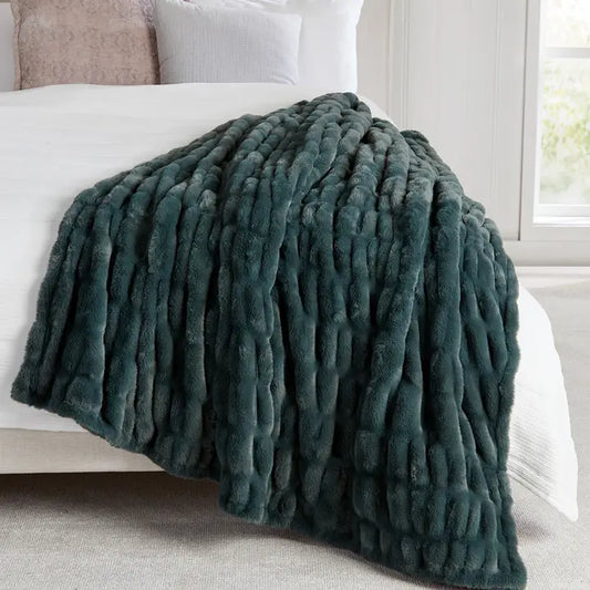 Heavyweight Ruched throw Blanket