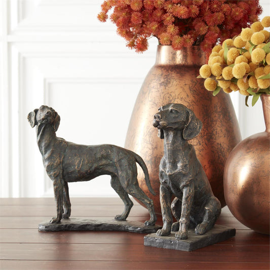 11" Resin Standing Dog Statue