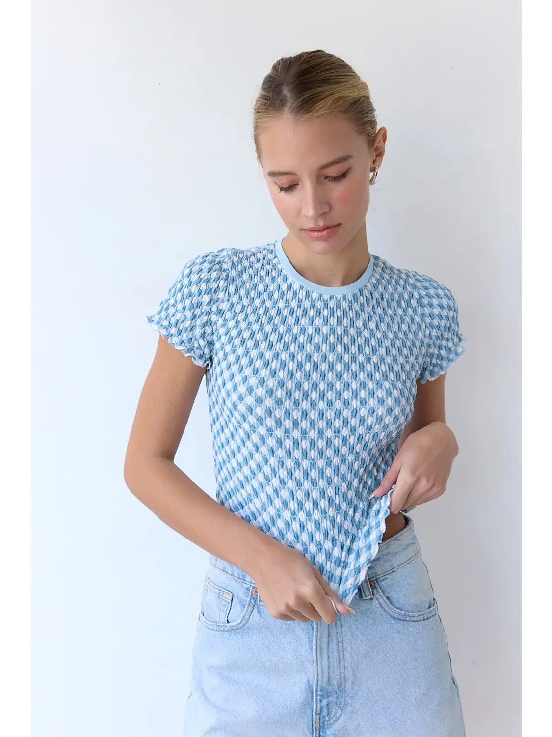 Spandex Gingham Tee