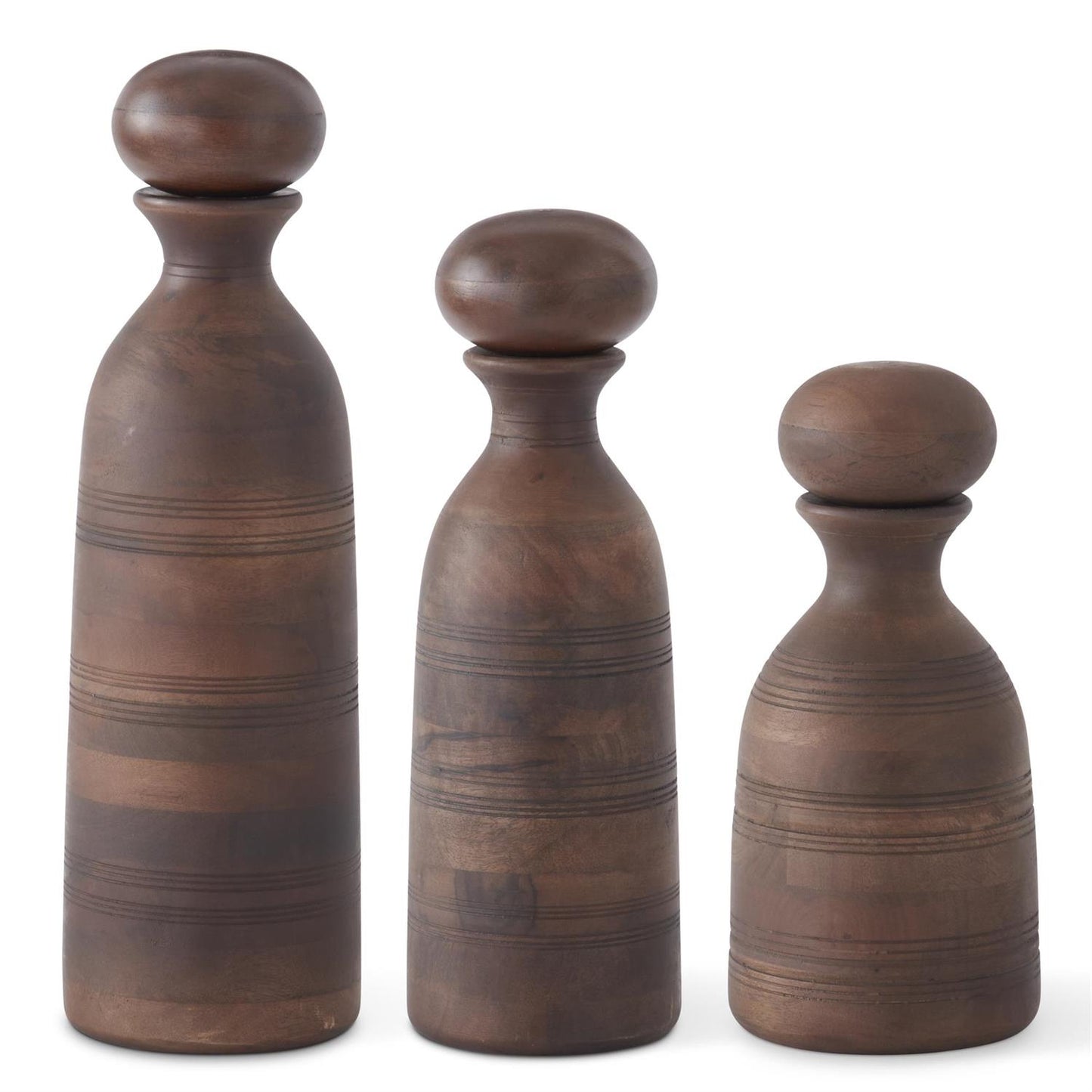 Dark Mango Wood Bottle with Stopper