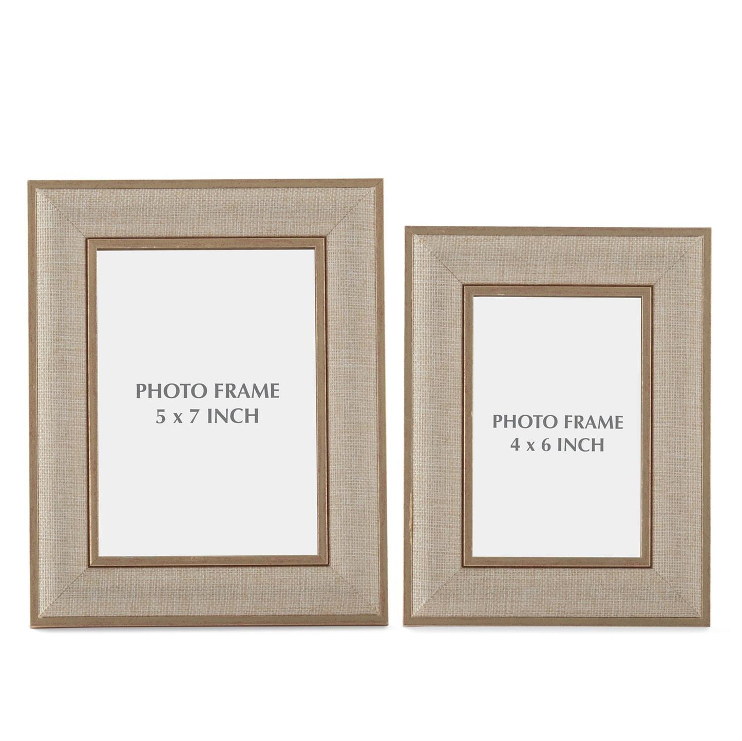 Gold & Linen Photo Frame