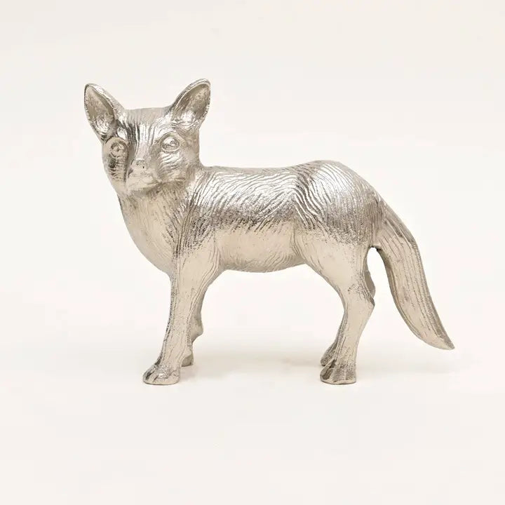 14" Nickel Finish Fox Figure