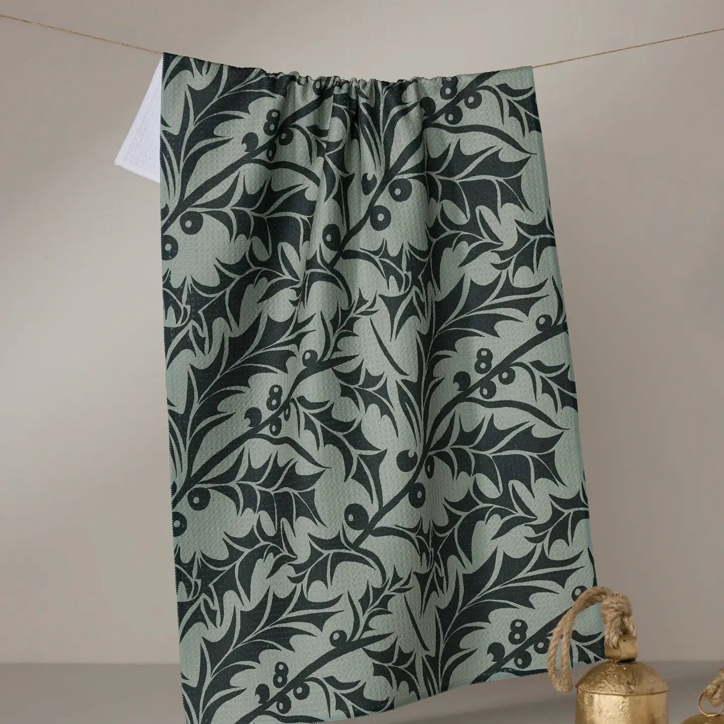 Winter Foliage Geometry Towel
