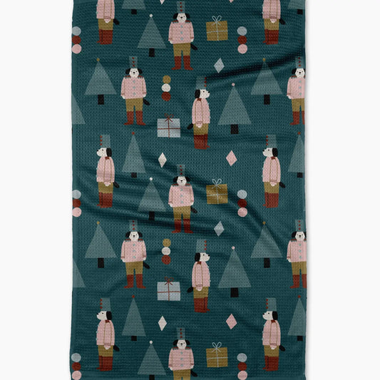 Modern Nutcracker Geometry Tea Towel