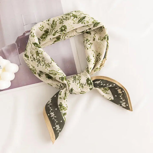 Floral Print Square Scarf
