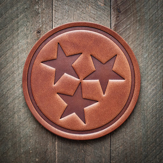 Star Leather Coaster