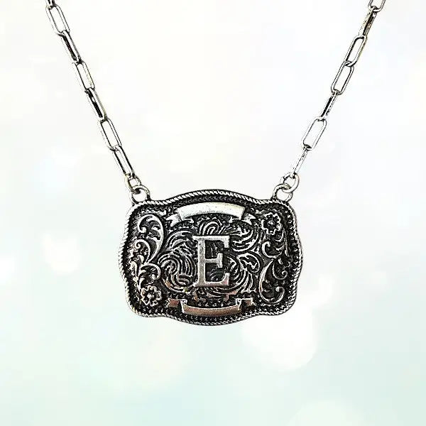 Buckle Initial Necklace