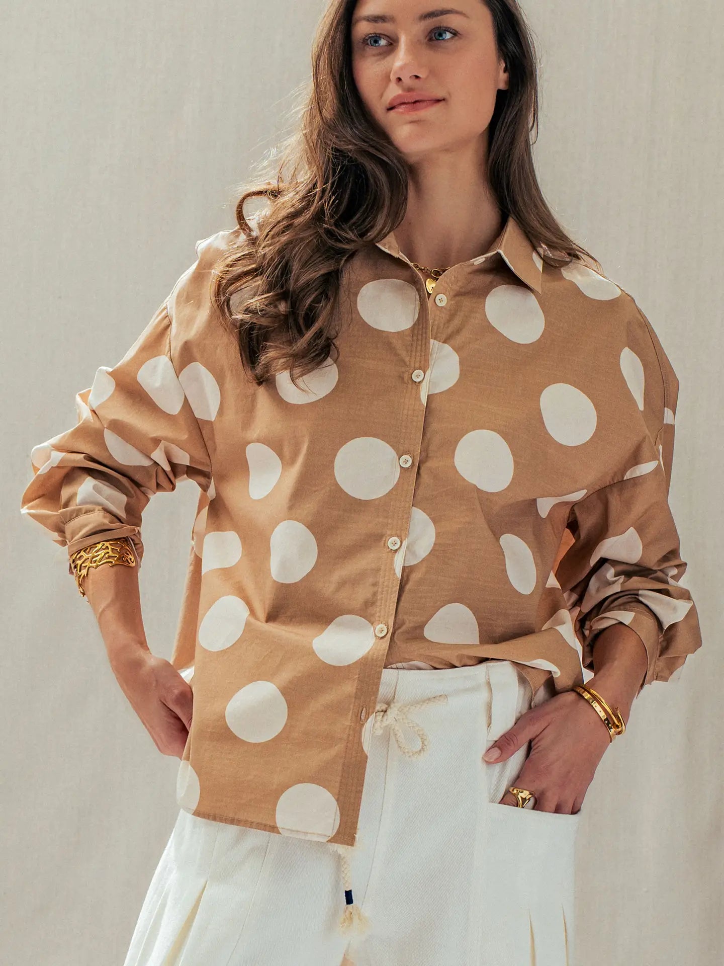 Polka Dot Button Shirt