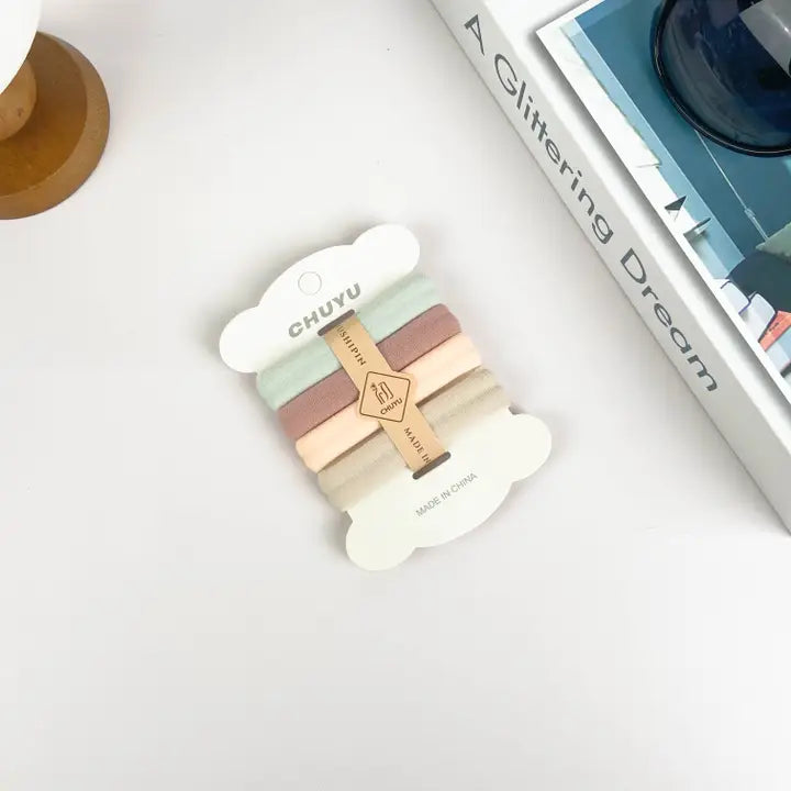 4 Pcs Soft Elastic Hair Tie