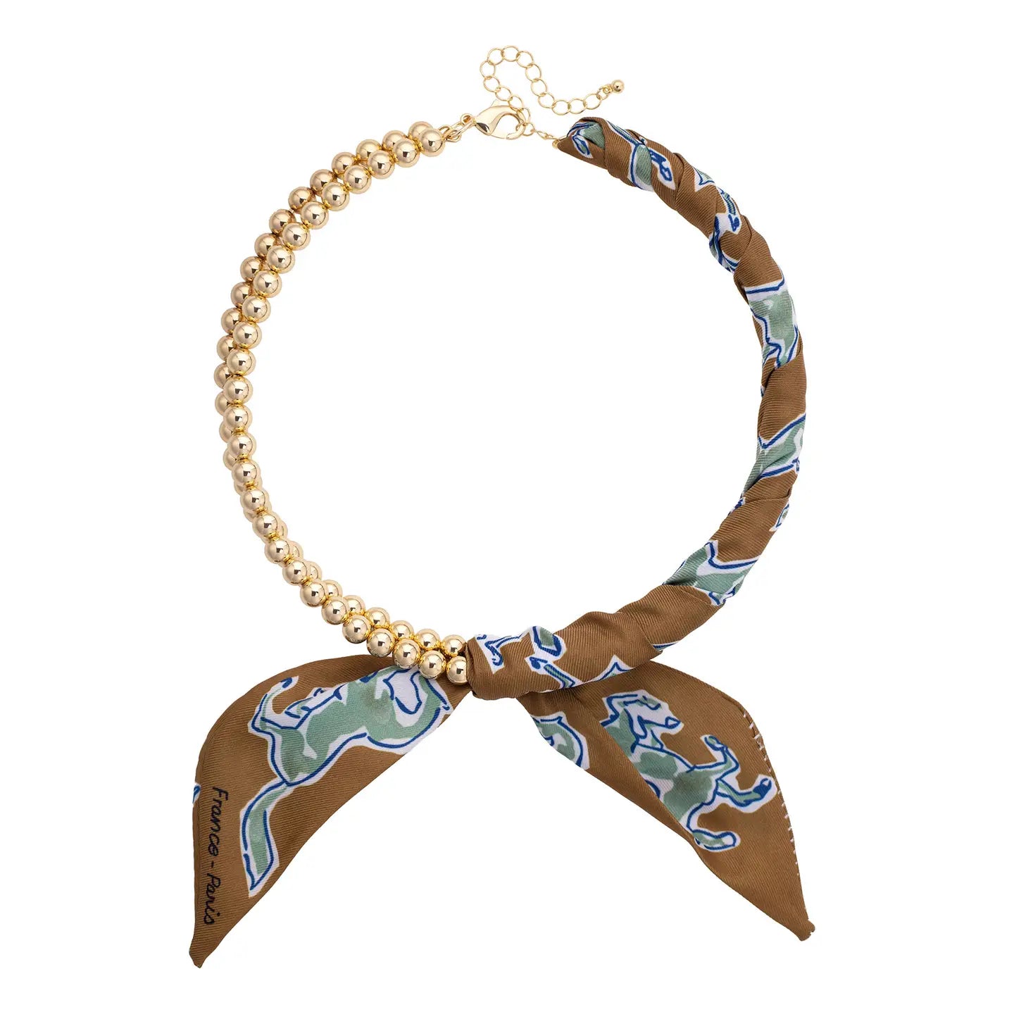 Winnie Ball Bead Scarf Necklace