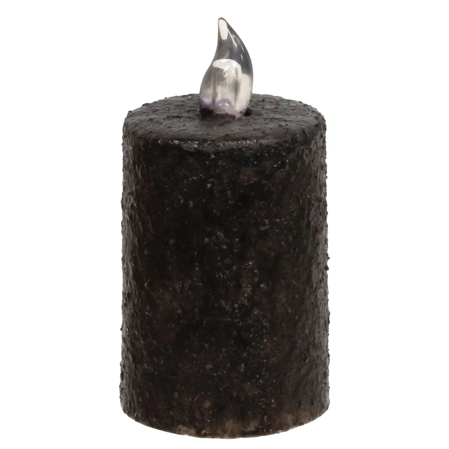 3" Warm Glow Textured Black Candle