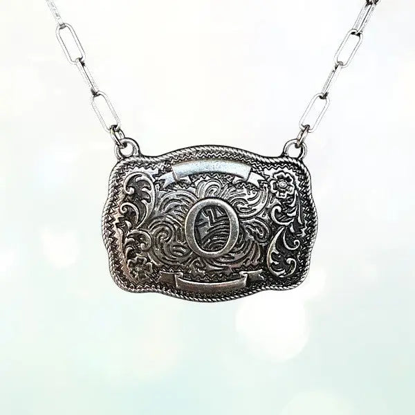 Buckle Initial Necklace