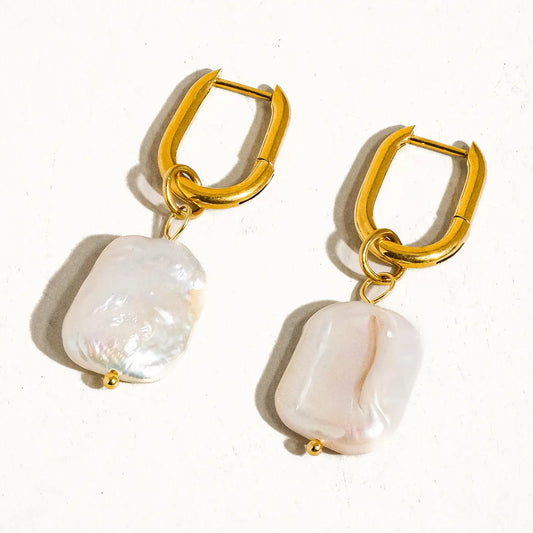 Zaina 18K Gold Non-Tarnish Classic Pearl Earring