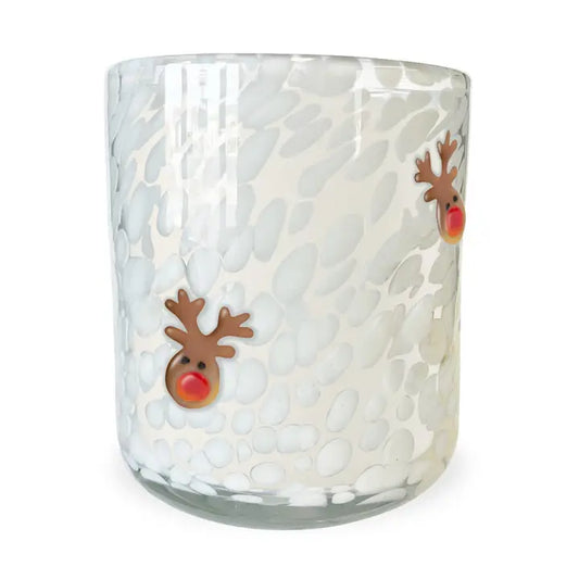 Reindeer Cookie Confetti Icon Candle