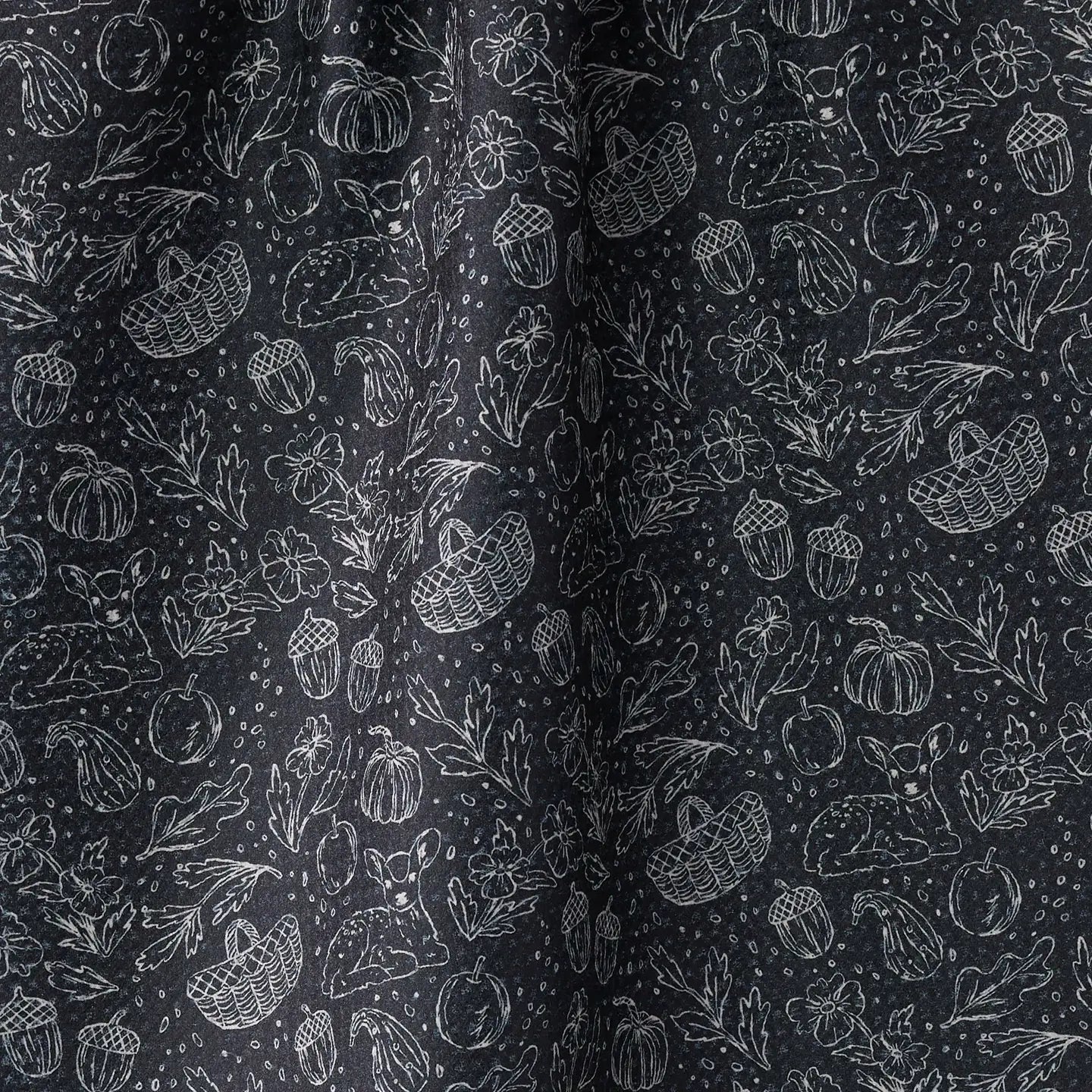 Cozy Flora Tea Towel - Black