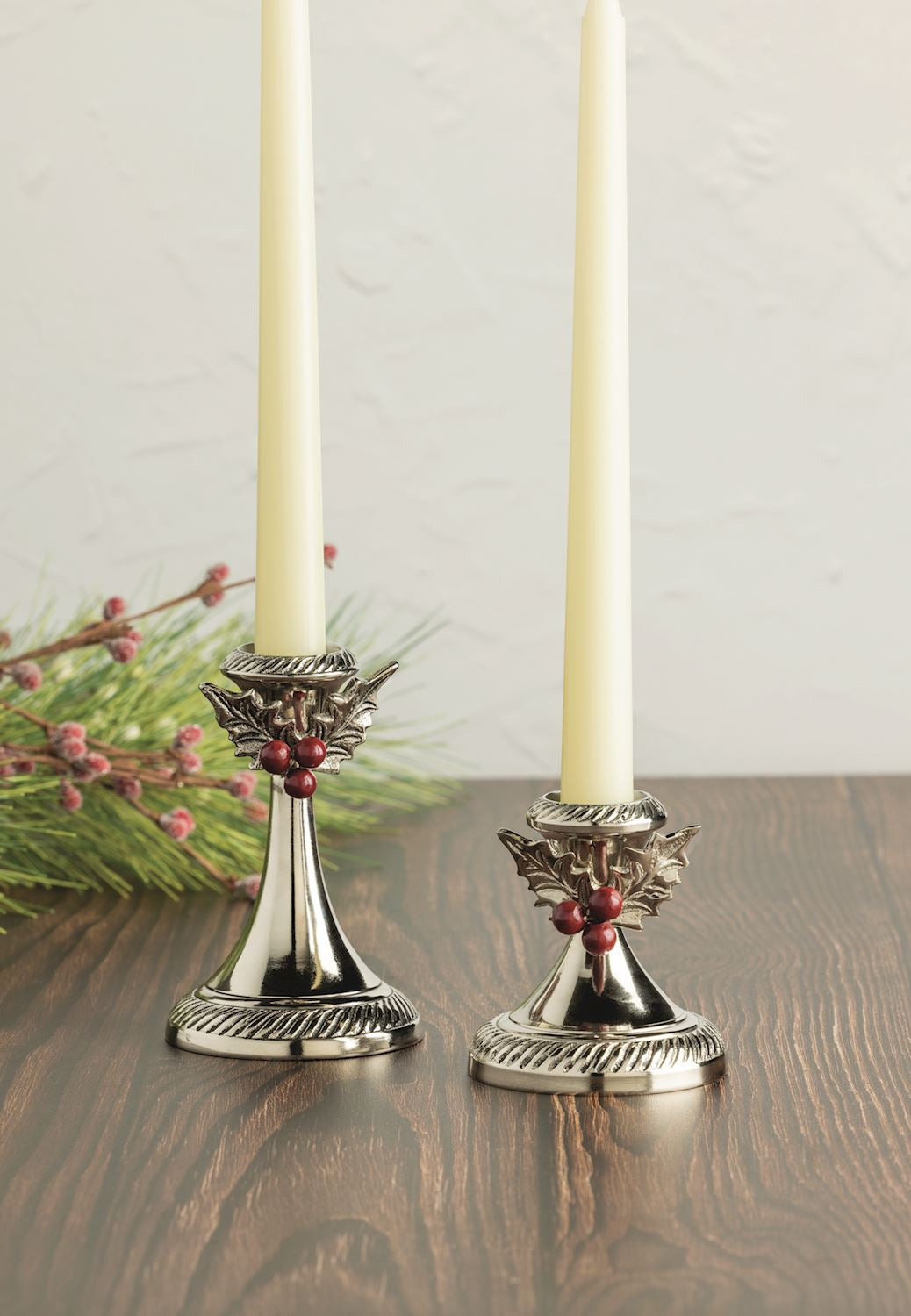 Holly Candlestick