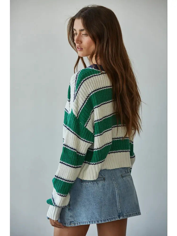 Striped Crew Neck Sweater