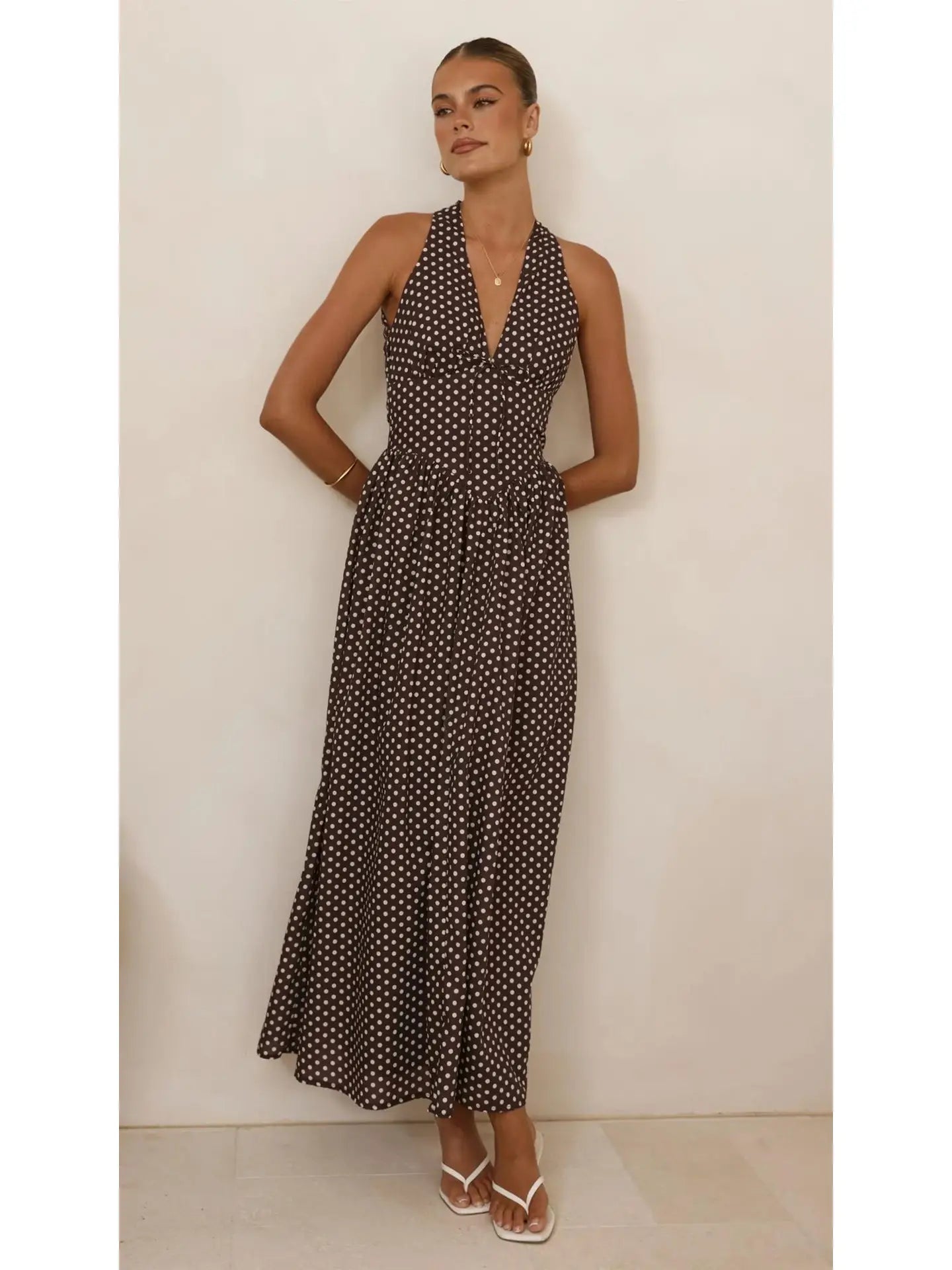 Polka Breeze Maxi Dress