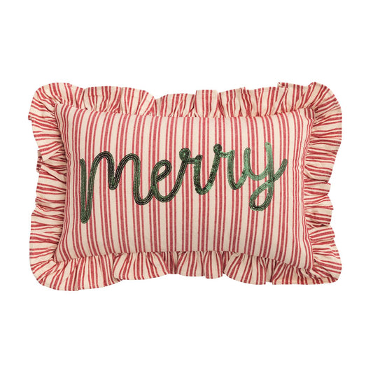 "Merry" Sequin Pillow