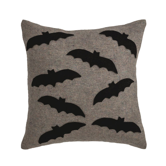 Bat Wool Halloween Pillow