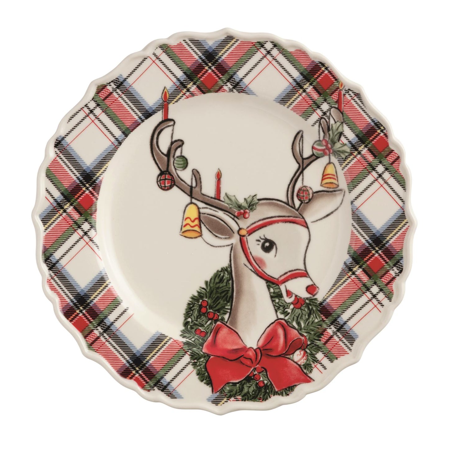 Tartan Rim Salad Plate