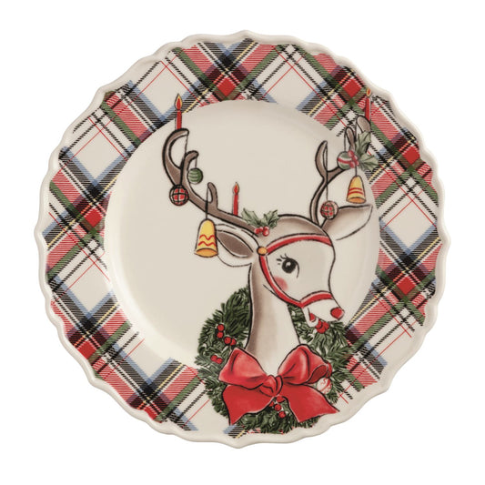 Tartan Rim Salad Plate
