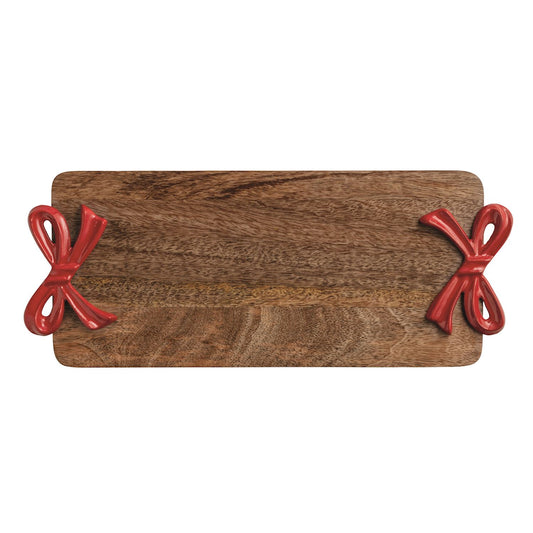 Red Bow Handled Wood Board