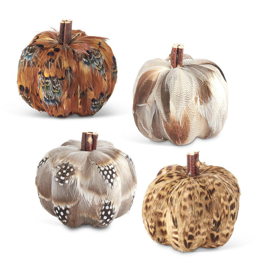 3" Feather Pumpkin