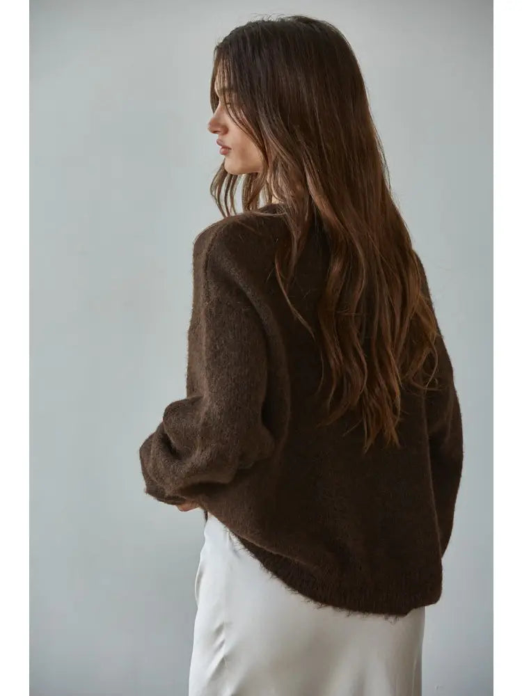 Chocolate Long Sleeve Cardigan