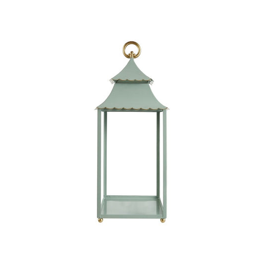 Mint Metal Scalloped Lantern