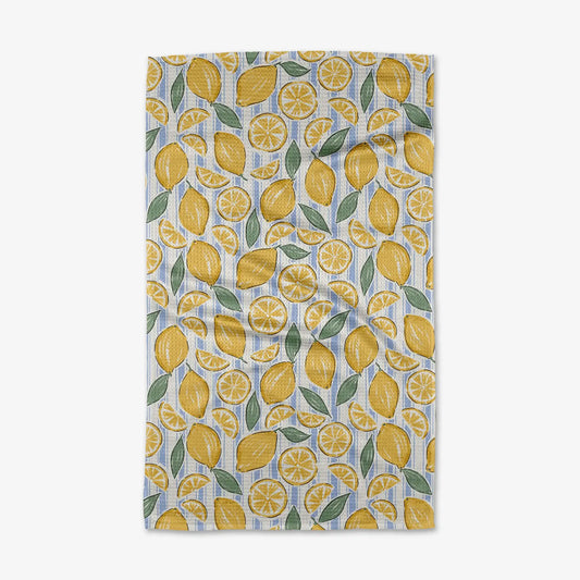 Sour Lemon Stripes Tea Towel