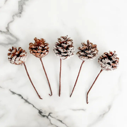 Small Snowy Pinecone Pick