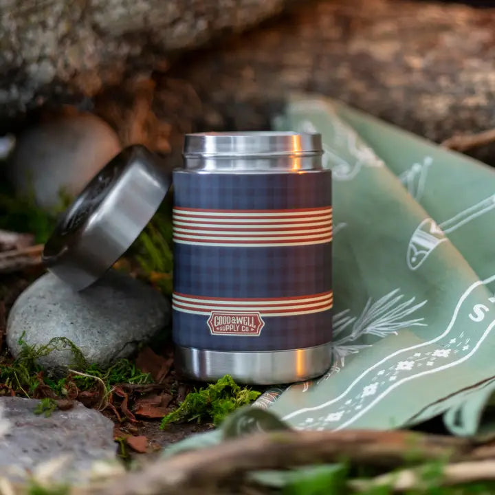 Plaid Vintage Canteen Candle