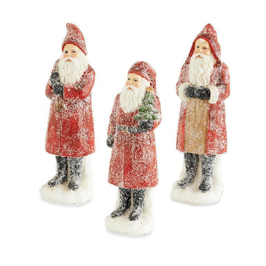 8" Sugared Santa Figure