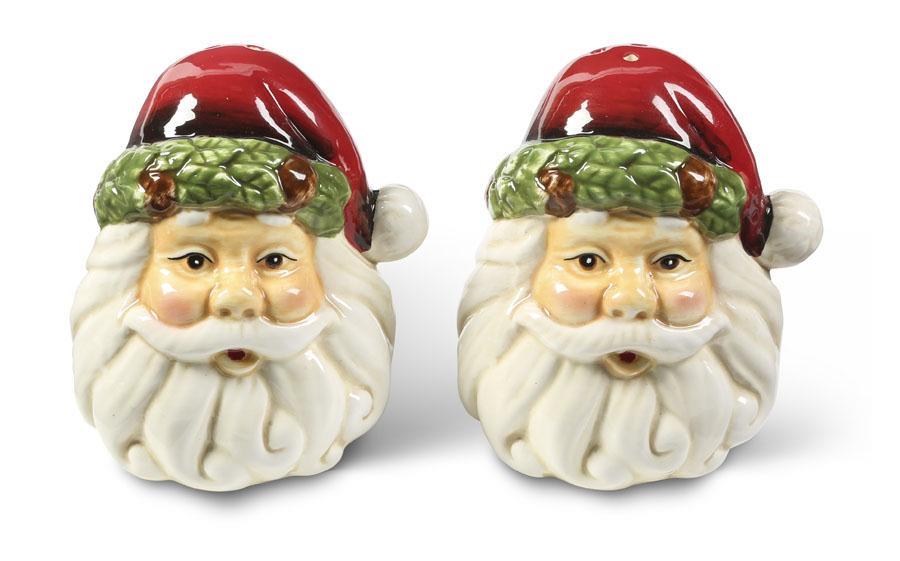 3.5" Santa Face Salt & Pepper