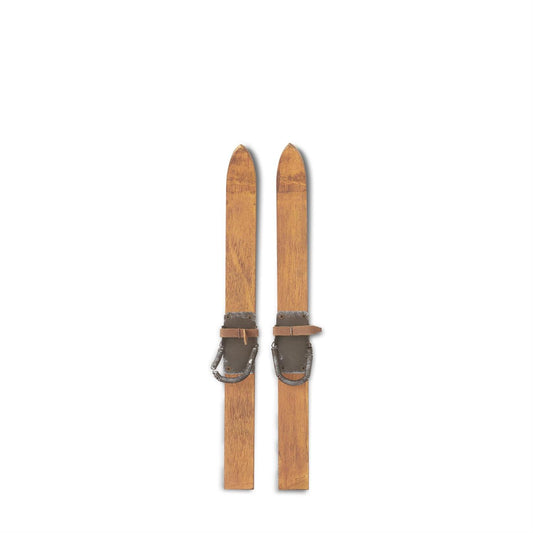 Pair of 12" Wooden Skis
