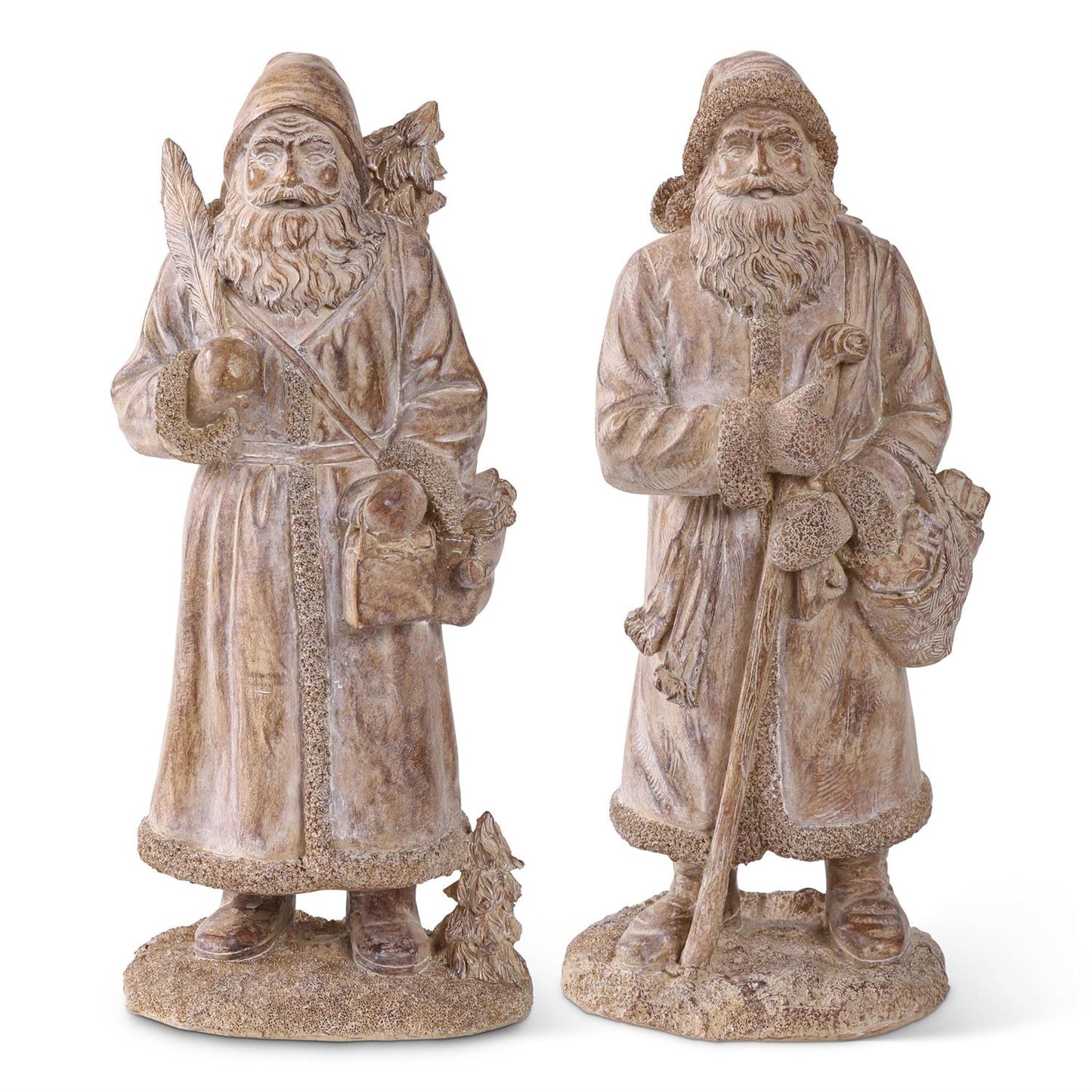 12" Resin Natural Santa