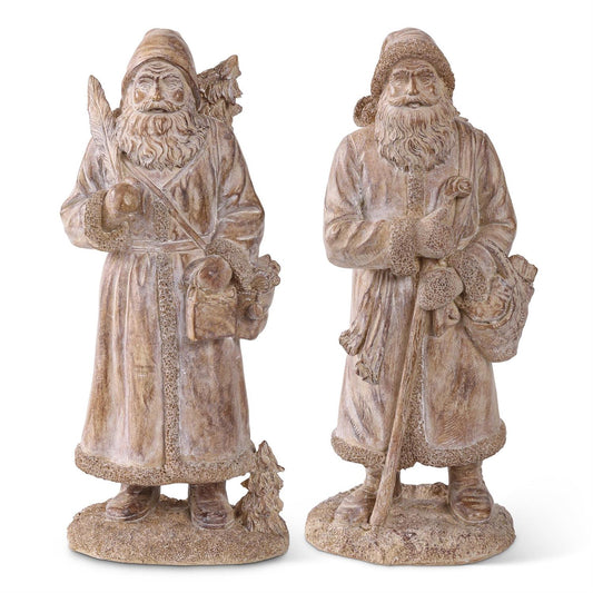 12" Resin Natural Santa