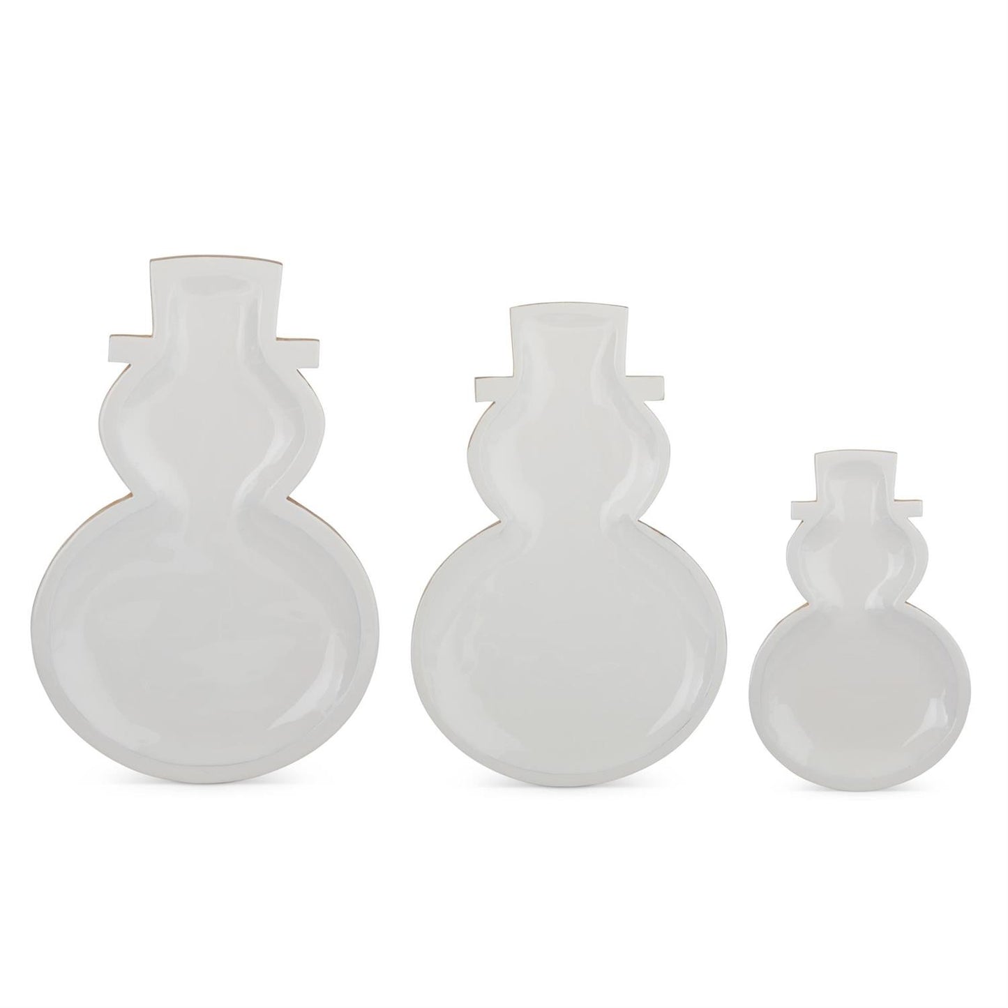 Snowman Tray with White Enamel