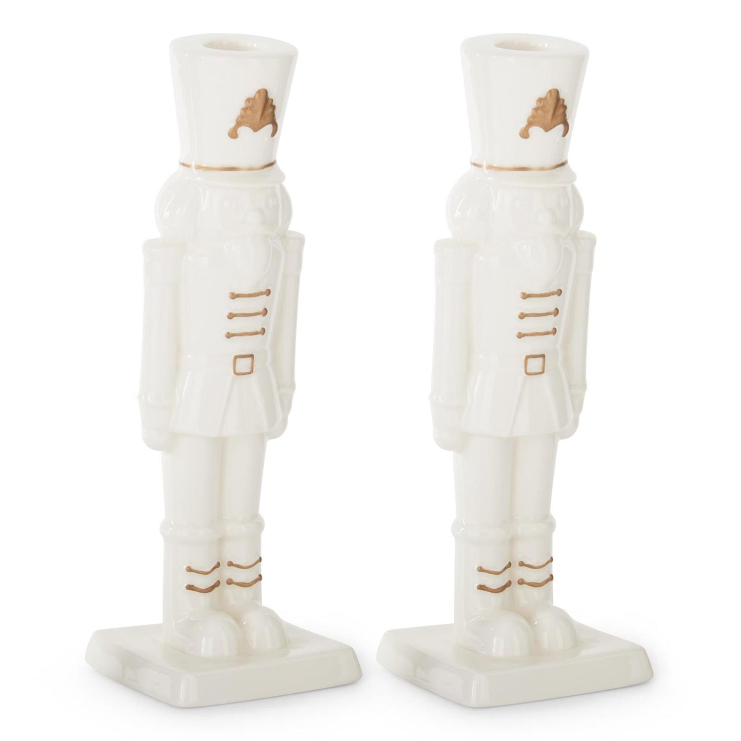 10.5" White Porcelain Nutcracker