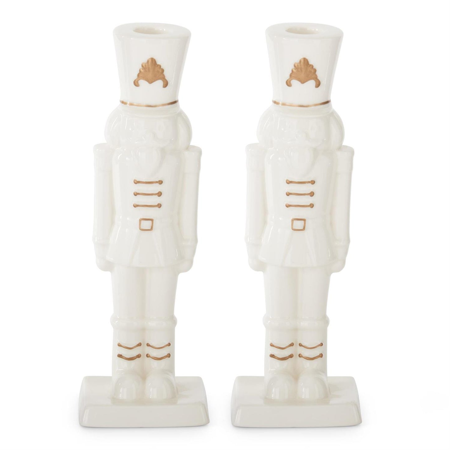 10.5" White Porcelain Nutcracker