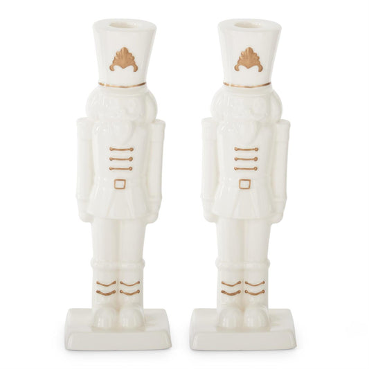 10.5" White Porcelain Nutcracker