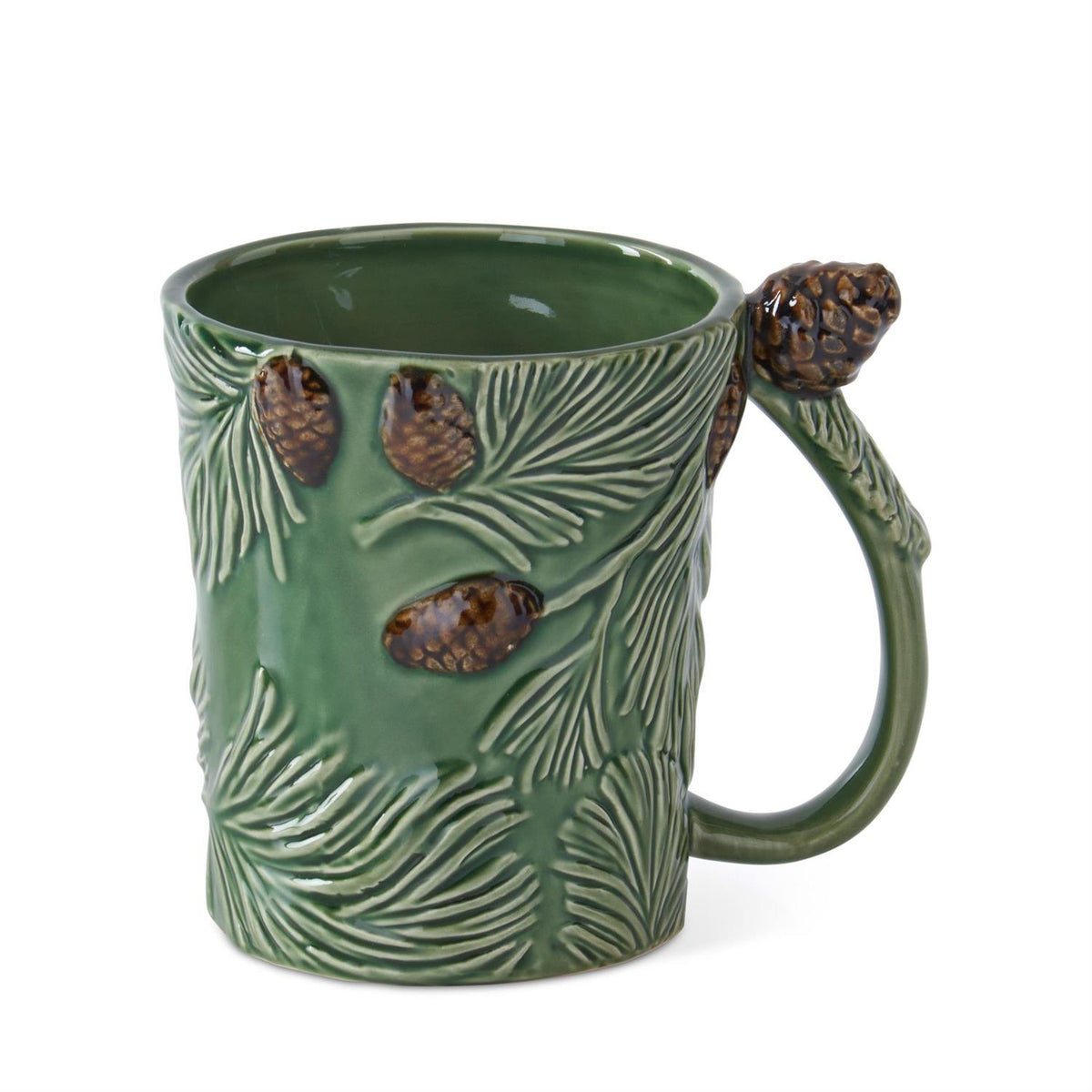 4.45" Green Pinecone Mug