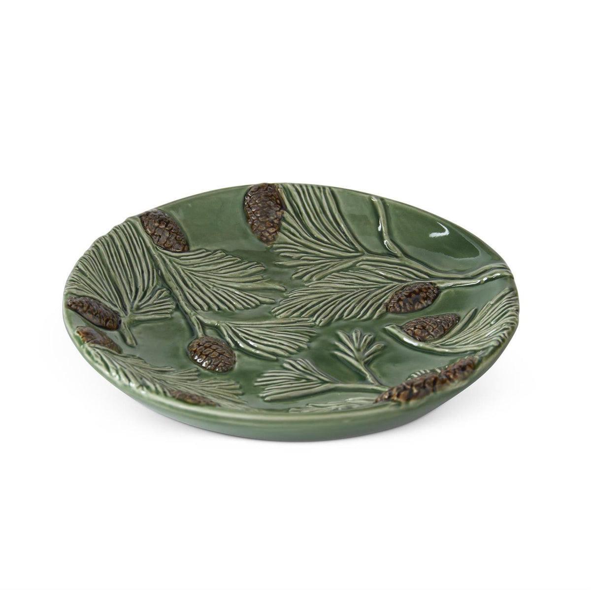 6.75" Green Pinecone Plate