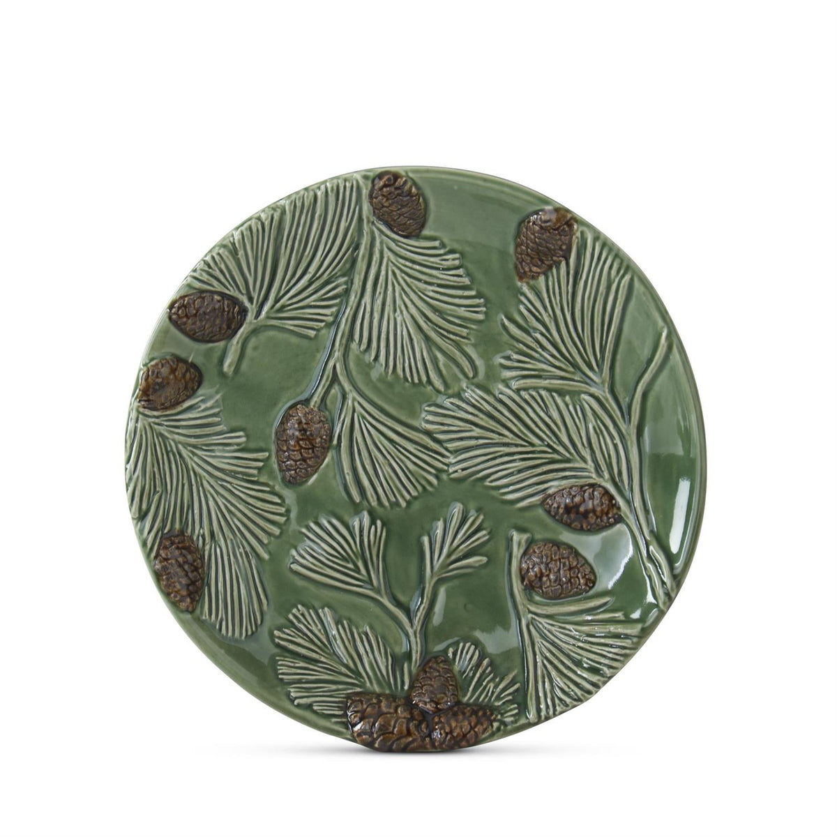 6.75" Green Pinecone Plate
