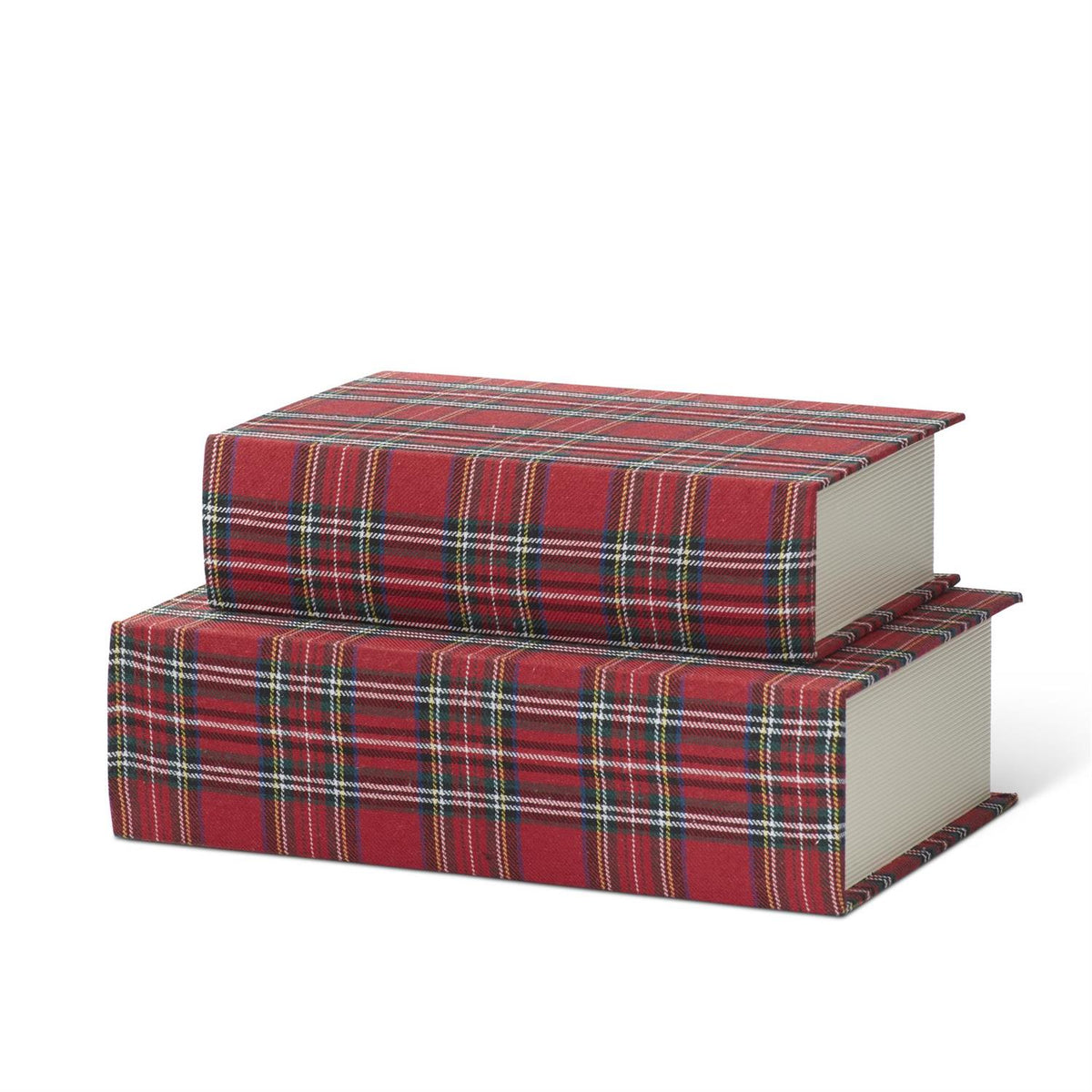Christmas Plaid Nesting Books